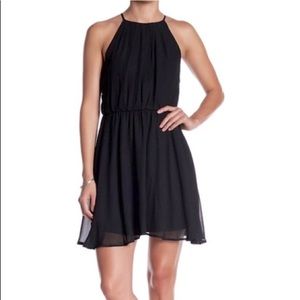 Lush Black Halter A-line Dress